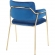 Napoli Dining Chair in Blue Velvet & Gold Metal (Set of 2)